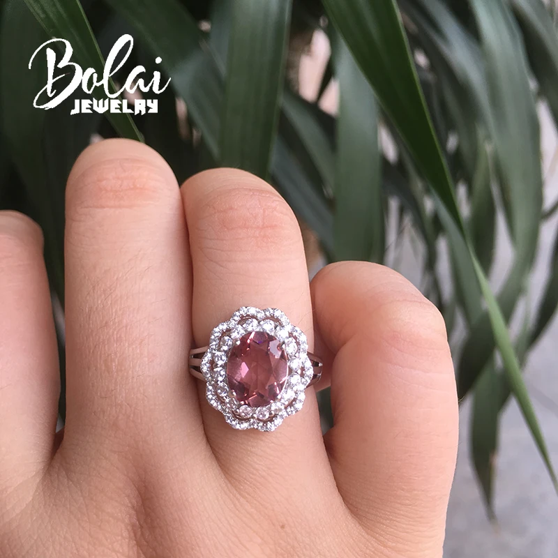 Bolaijewelry, изменение цвета, кольцо из зултанита, 925 пробы, серебряное, с драгоценным камнем, элегантный дизайн, хорошее ювелирное изделие для женщин, повседневная одежда