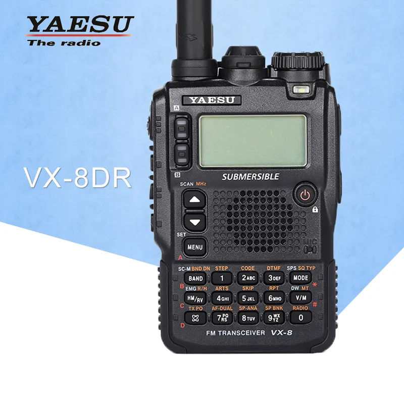General Walkie Talkie Yaesu VX 8DR Three Band Waterproof Handheld FM 