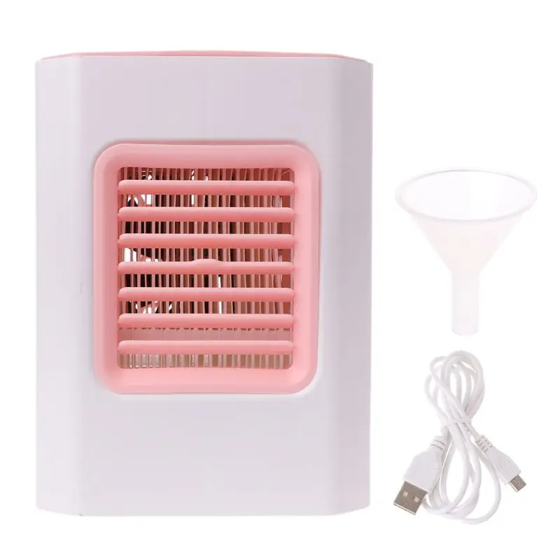 Мини Портативный USB охладитель воздуха ручной кондиционер вентилятор увлажнитель с светодиодный ночник для дома, комнаты, офиса рабочего