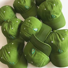 Женские кепки в стиле хип-хоп в Корейском стиле Харадзюку, летние шапки для мальчиков, модная мужская бейсболка с вышитыми фруктами авокадо