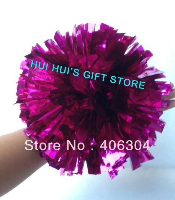 Free shipping,metallic wrist pompom with elastic ,fan cheer leading pom