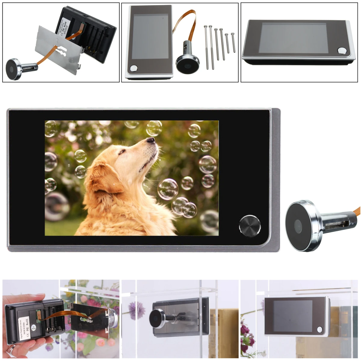 

3.5inch Digital 120 Door Peephole Peep Hole Video Doorbell Viewer Camera Monitor