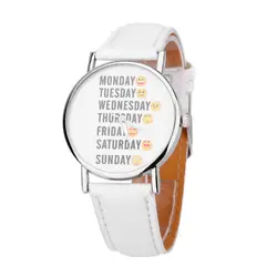 2018 часы Для женщин модные Забавные часы для Дамские туфли из pu искусственной кожи часы кварцевые браслет женская одежда часы Повседневное