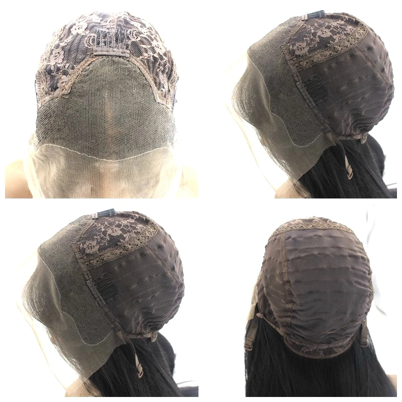 Dianteira do Laço Alegria Beleza Polegada Ombre Cinza 2 Tons Peruca Sintético Raízes Escuras Longa Onda Natural Prata Substituição Completa & 26 16 High Quality Apliques e perucas