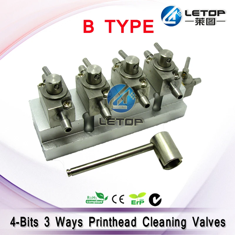 4-Bits 3 Ways Printhead Cleaning Valves