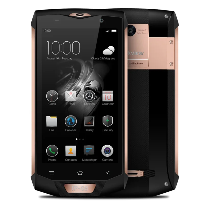 Blackview BV8000 Pro IP68 водонепроницаемый мобильный телефон MTK6757V Восьмиядерный Android 7,0 мобильный телефон 5," FHD 6 Гб ram 64 Гб rom 4000 мАч NFC - Цвет: Золотой