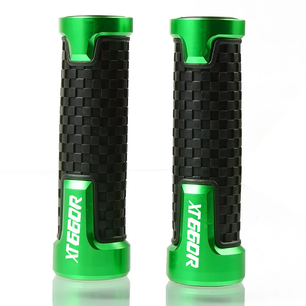 Green XT660 R Мотоциклетные алюминиевые аксессуары cnc противоскользящая ручка мотоцикла ручки 22 мм Бар ручная Ручка для Yamaha XT660 R XT 660 R 2004 - Цвет: Green XT660 R