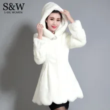 Большой размер 5XL 6XL женская белая шуба из искусственного меха норковая шуба из кроличьего меха теплая зимняя куртка с капюшоном пальто из синтетического меха