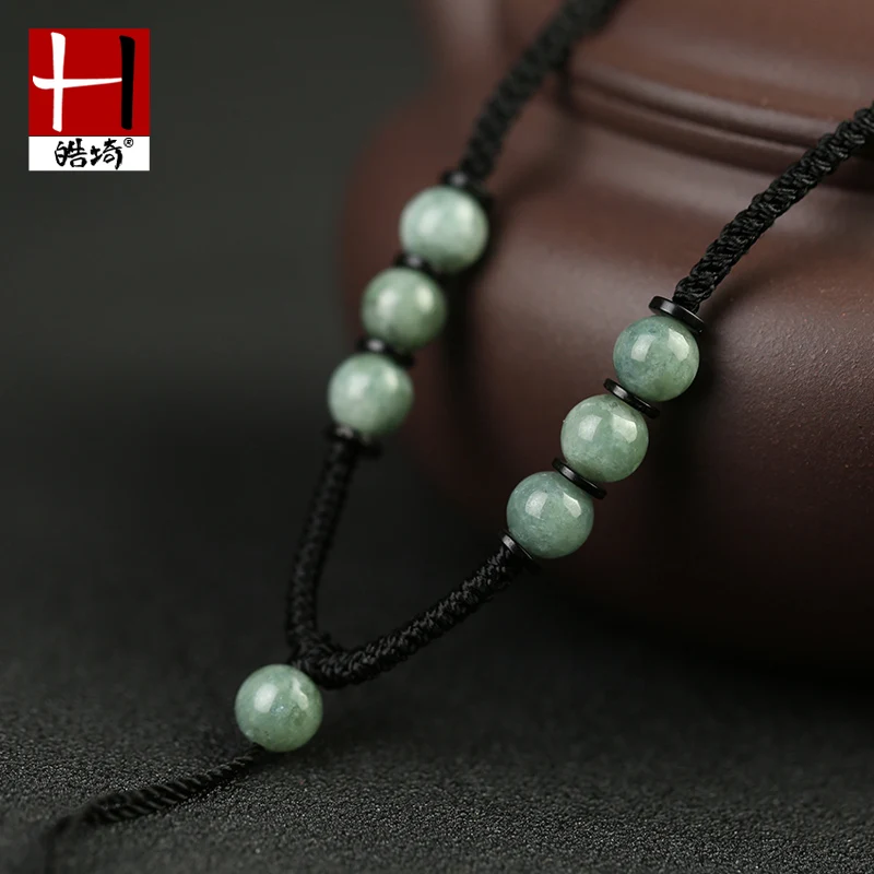 hand made Chain rope delicate stout smooth Jade pendant free shipping