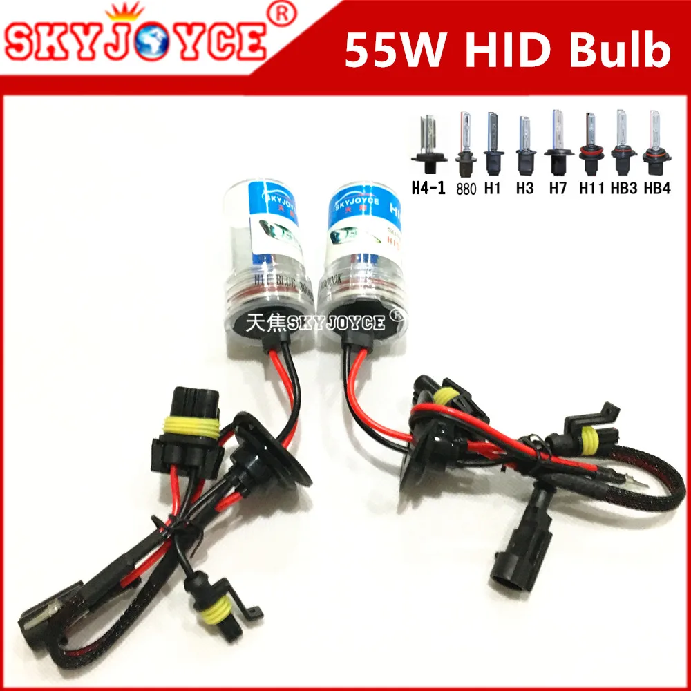 2x H1 H7 H11 501 Front High/Low/Fog/Side Light Bulbs 55w Tint Xenon HID Kit