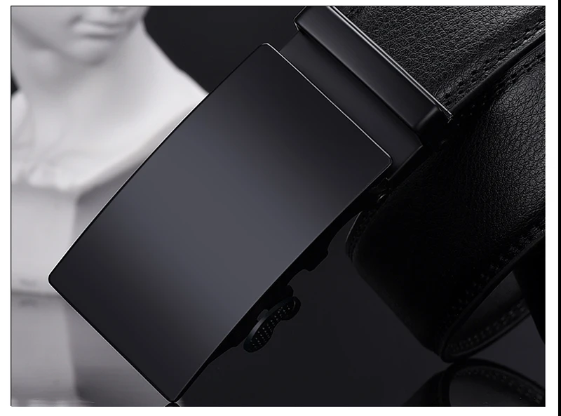 NO.ONEPAUL Automatic Buckle black Belts Luxury brand Male Genuine Leather Strap Belts For Men Top Quality Belt Cummerbunds