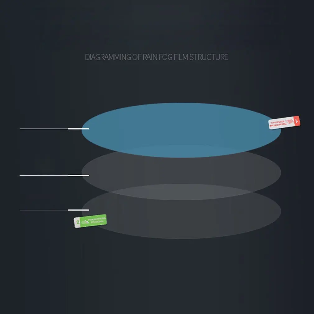 2 шт. Автомобильное зеркало заднего вида Водонепроницаемая Мембрана анти-противотуманная непромокаемая Автомобильная зеркальная оконная пленка автомобильные Сменные аксессуары