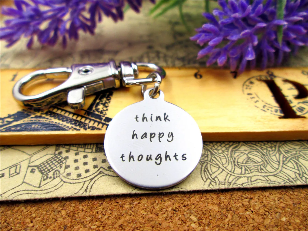 Брелок 3 шт./лот брелок с подвесками из нержавеющей стали 20 мм|charm keychain|high quality