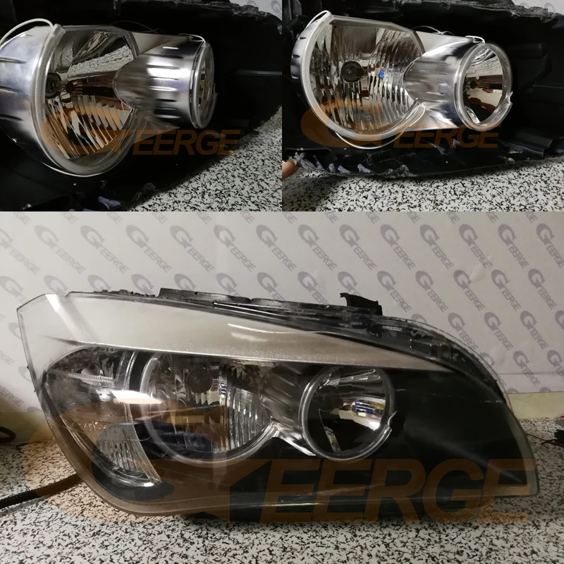 Для BMW X1 E84 2010 2011 2012 2013 галогенные фары идеально совместимы с c-образной формой стиль ультра яркий CCFL ангельские глазки комплект