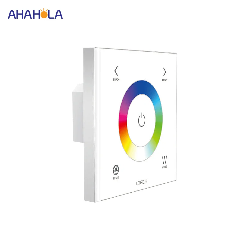 

Ltech 12/24v led rgbw controller,12 modes wall touch led controller dimmer,control 4 load rgbw led strip light,5 years warranty