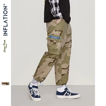 Инфляция уличная камуфляжная брюки карго мужские уличные спортивные штаны крутые хип хоп свободные несколько карманов Брюки мужские 93310W