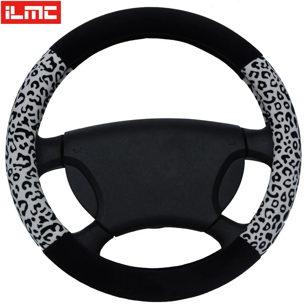 9Colors NEW Leopard Print Fur Cute Steering Wheel Covers Girls Size