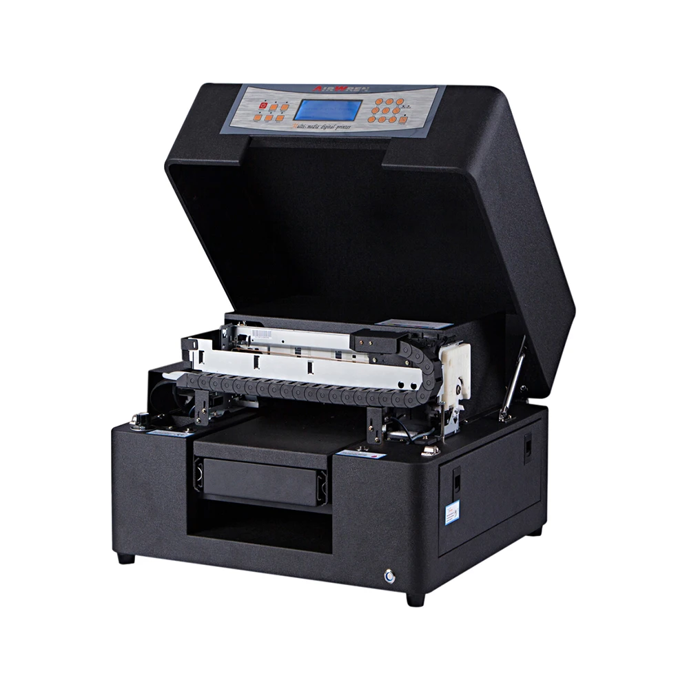 

Mini Format 630x600x430 mm(WxLxH) UV Printer A4 Size 6 Color Digital Flatbed Inkjet LED UV Phone Case Printing Machine