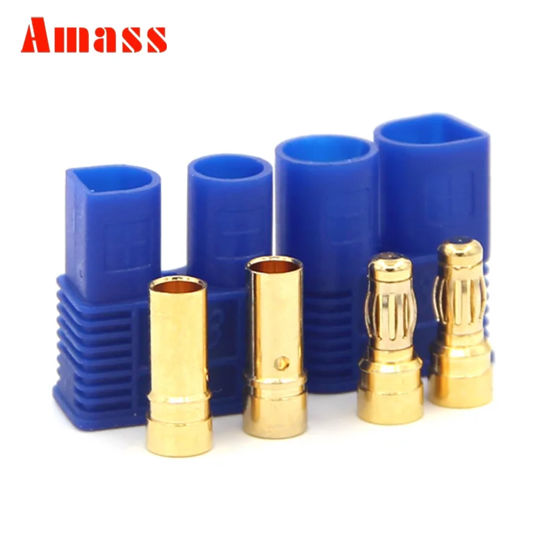Amass 3.5mm EC3 Banana Plug Connector Gold Battery Connector Bullet Plug High Current 100A With
