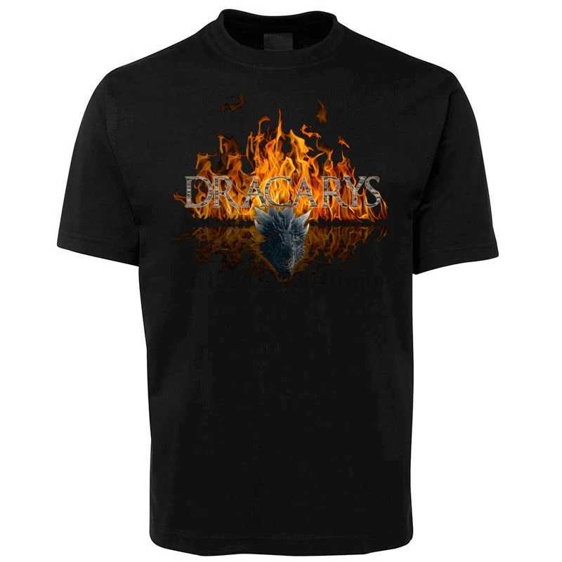 

New Black Game of Thrones Dracarys T Shirt Cotton Size S -5XL +7XL