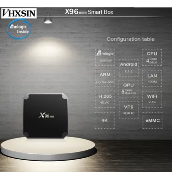 

VHXSIN 2PCS/LOT X96 mini Android 7.1 TV BOX 2GB16GB 1GB8GB Amlogic S905W Quad Core Suppot H.265 2.4GHz WiFi X96mini Media