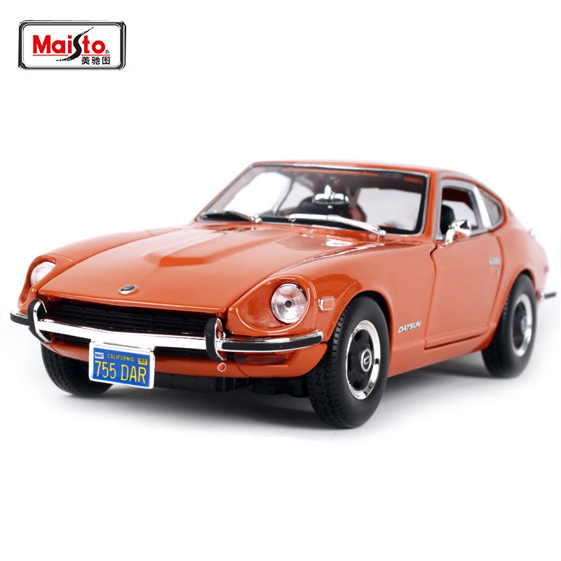 Maisto 1:18 1971 Datsun 240z оранжево-синий красный автомобиль литый под давлением для nissan