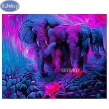 Цвет Слон на заказ Алмазная картина Полная площадь Новое поступление, 3d Вышивка крестом, вышивка бисером, животное, бриллиантовая мозаика с изображениями