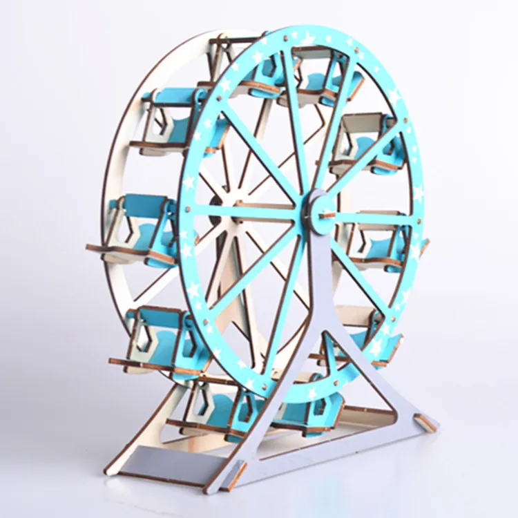 ZOSEN 3D Wooden Puzzle DIY Ferris Wheel Puzzle 3D Jigsaw Model Gifts for Kids and Adults 295 PCS