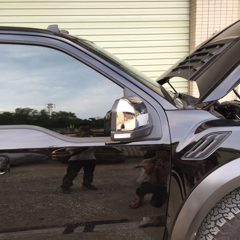 2 шт зеркало хромированная боковая крышка зеркала заднего вида Литье отделка накладки аксессуары для Ford F150 F-150