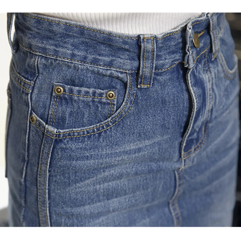 Новинка лета 2020 одноцветная джинсовая женская Повседневная тонкая