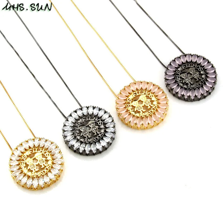 

MHS.SUN 1PC Character Boys Design Necklaces With Cubic Zircon Pendant Jewely for Women Black Gold Chain Necklace Jewelry Choker