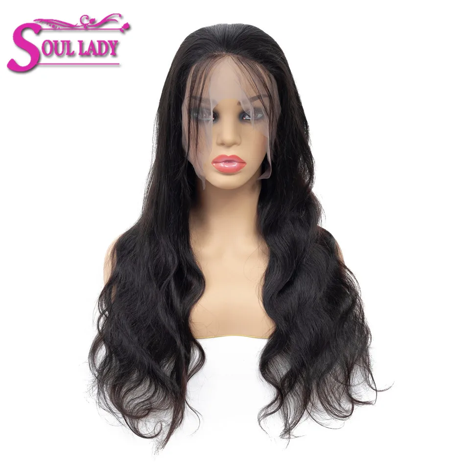 Soul Lady парик 360 кружевных фронтальных париков предварительно выщипанные объемные волнистые волосы с детскими волосами 150% плотность Малазийские Волосы remy человеческие волосы парики