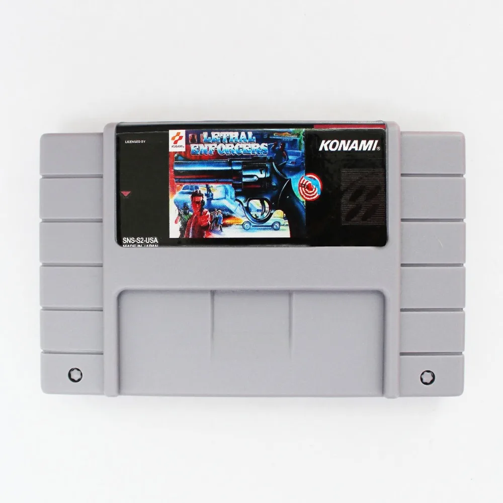 

Lethal Enforcers 16 bit Big Gray Game Card For NTSC Game Player Drop Shipping
