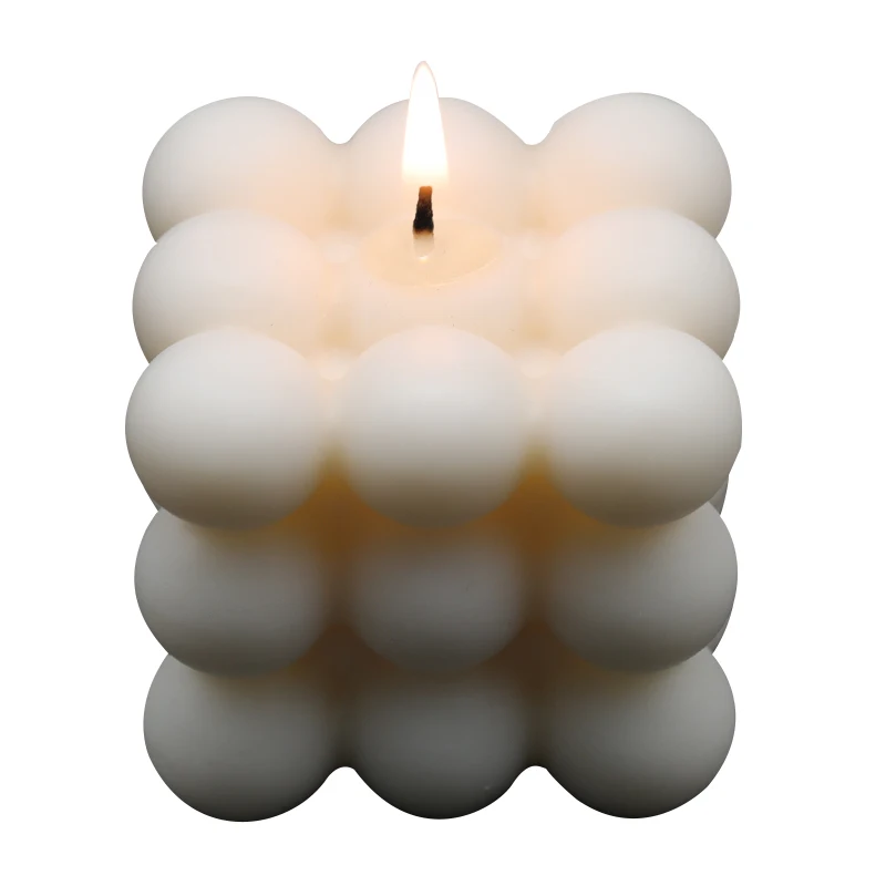 

3D cube candle silicone mold small Round Ball fondant cake mold for baking car pendant plaster mold