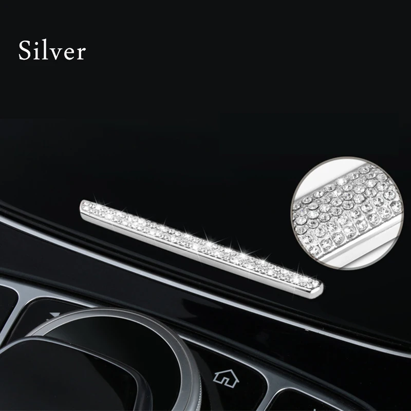 Для Mercedes benz class C w205 amg c63 glc x253 c253 coupe E w213 amg Центральная панель управления кнопки полосы класса аксессуары - Название цвета: silver 1pcs