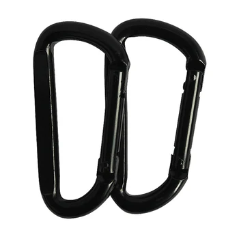 

Hammock Carabiner Carbine Hook Hammock Carabiner 80MM D-Style Black Iron Buckle