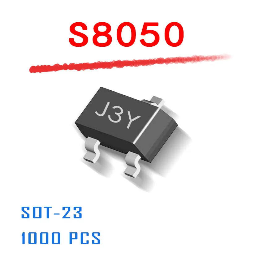 Power Supply S8050 SOT23 1000PCS NPN 0.5A 25V SOT 23 Plastic ...