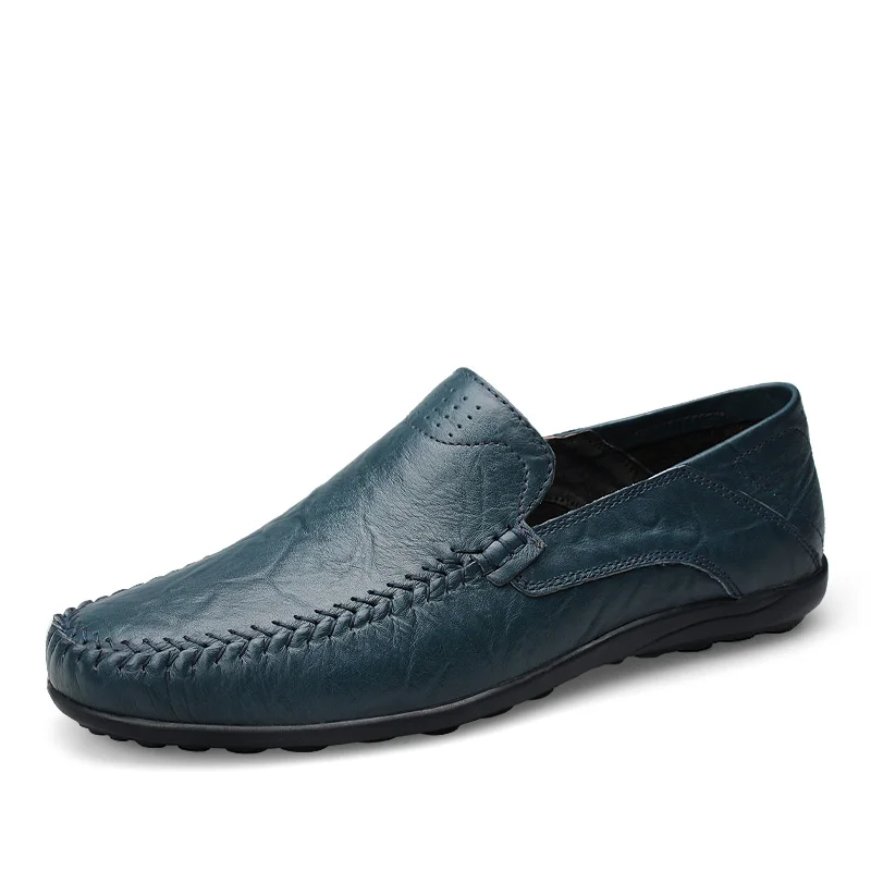 uomini da comfort marca 47 37 appartamenti arancione scarpe degli nero mocassini cuoio moda di qualità del blu Big 2017 giallo guida alta Size morbida marrone genuino ZqHtxwFT8n