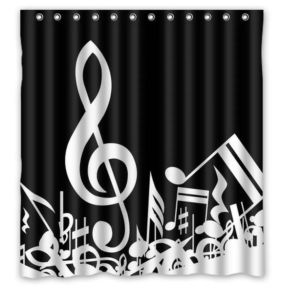 

Anne Home Custom Music Notes Window Blackout Curtain / Drape / Panels / Treatment Door Curtain 52x63 Inch