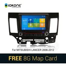 IOKONE Car DVD Video Player GPS navi Stereo multimedia for Mitsubishi Lancer 2006-2012 With Bluetooth SWC iPOD 8G SD card