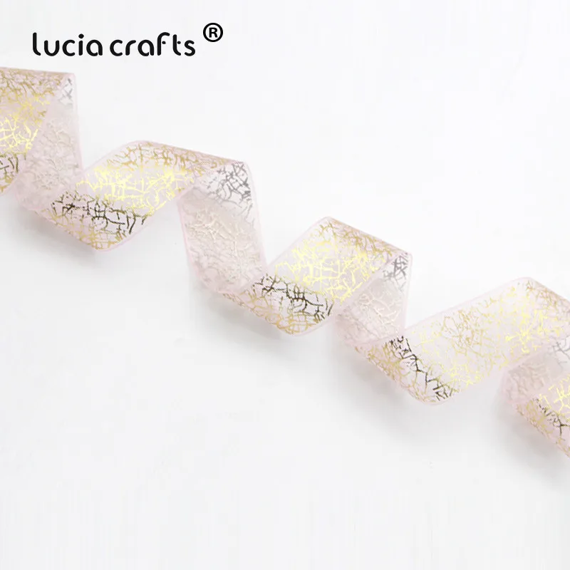 Lucia crafts 25 мм Печатная органза ленты для свадьбы Подарочная упаковка декор материал DIY шитье и бант для волос аксессуары P0102