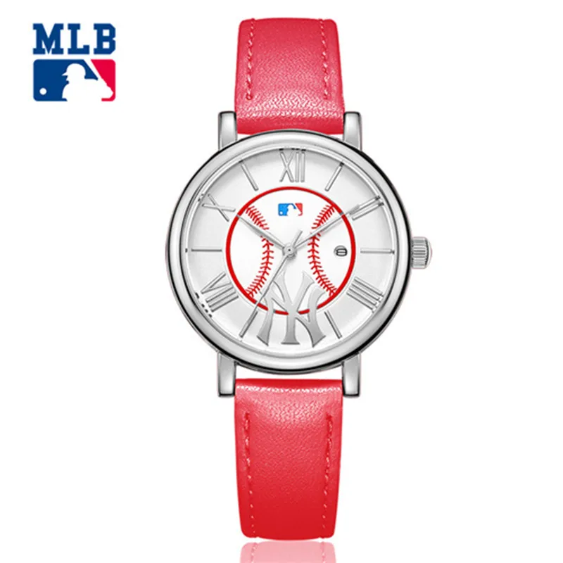 

MLB YH series fashion outdoor simple women watch leather quartz student ladis wristwatch waterproof 50m female watches YH007
