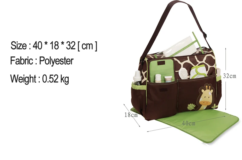 Сумка для подгузников, мам, сумки для беременных с мультяшным принтом, дорожные плечевые сумки для мам большой емкости YBJ004