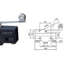 Высокое качество CNTD CM-1703 микро-переключатель/концевой переключатель Ui 380V Ith 15A для электрического вилочный погрузчик инструмент