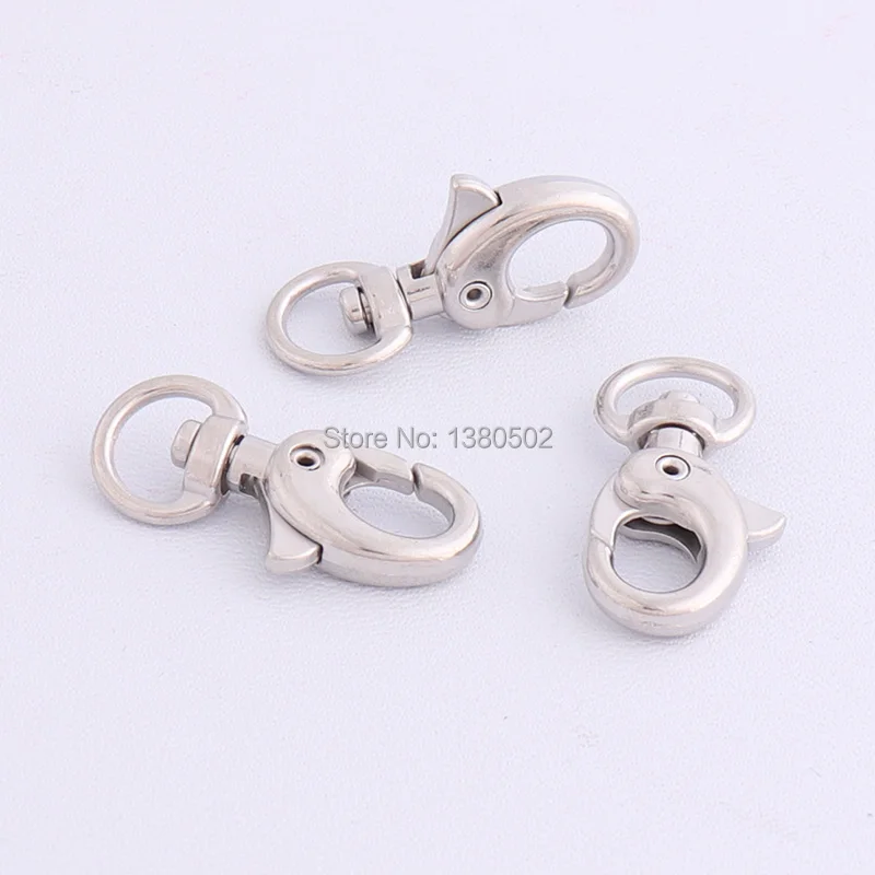 10pcs/lot metal silver color small Swivel Snap Hooks Dog hook buckles for keychain | Дом и сад