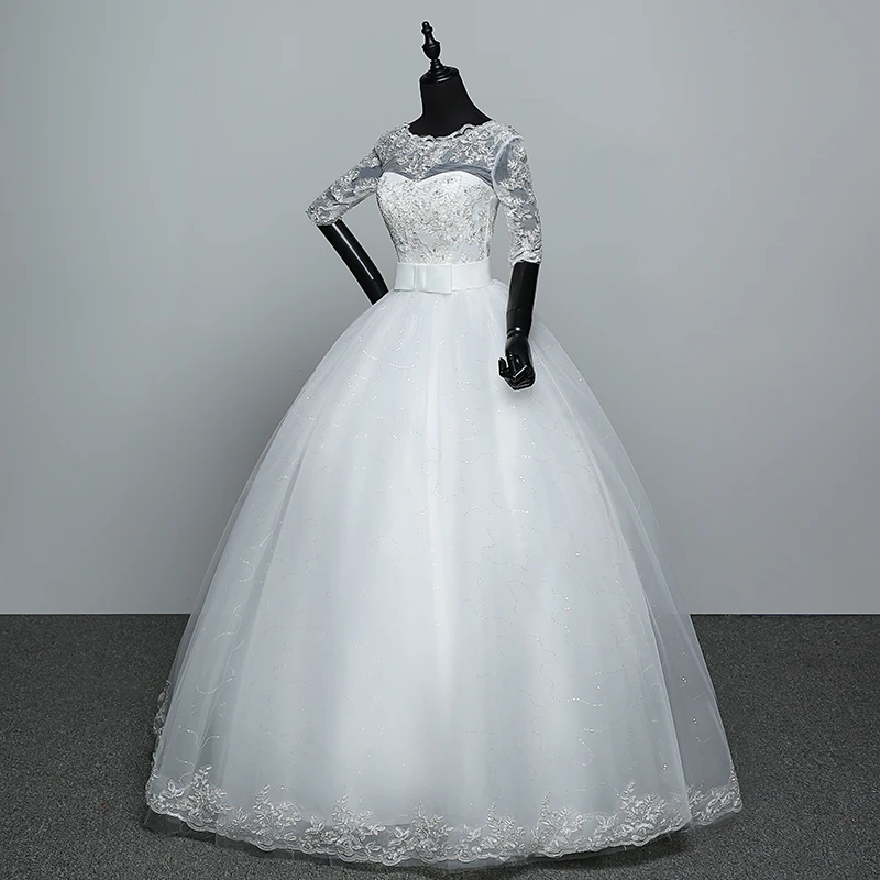 Настоящая фотография, Индивидуальный размер, лидер продаж, корейский стиль, дизайн, простые свадебные платья для невесты, винтажные Бальные платья, vestidos De Casamento