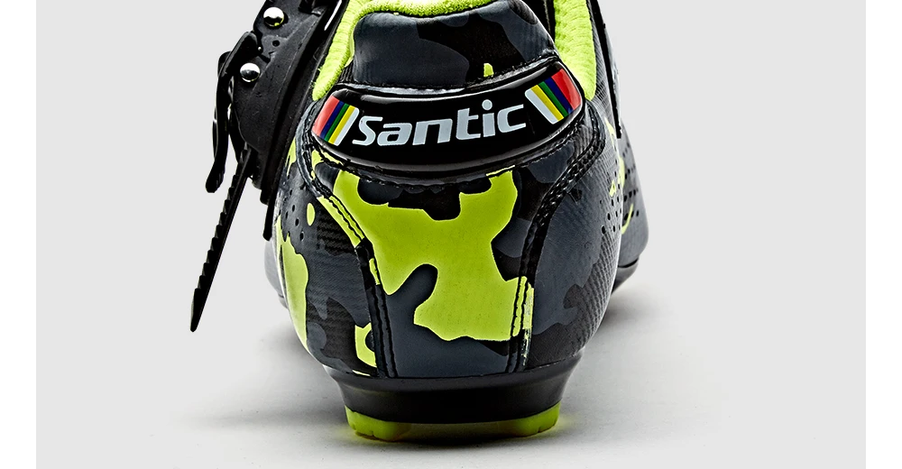 Мужская велосипедная обувь Santic из углеродного волокна для езды на велосипеде, Атлетическая гоночная командная велосипедная обувь, дышащая велосипедная одежда WMS17004