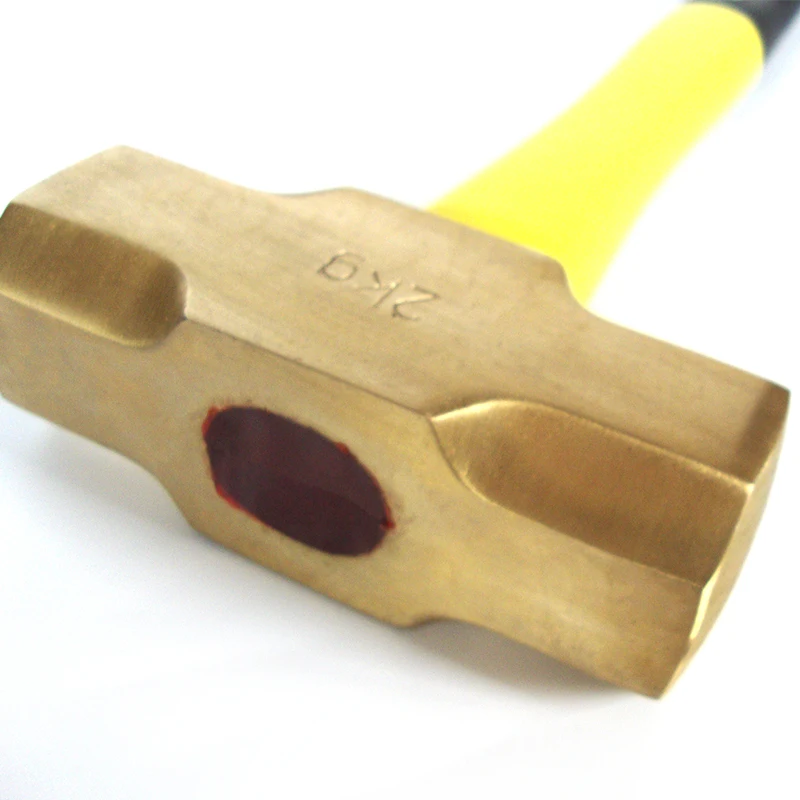 4.5kg/10p, 5.4kg/12p, Brass Sledge Hammer with Plastic Handle,Safety