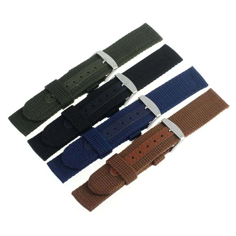 

Quartz-watch Lowest Price Men 's Watch Band 18/20mm Nylon Watch Band Strap For Watch Stainless Steel Buckle famosa marca