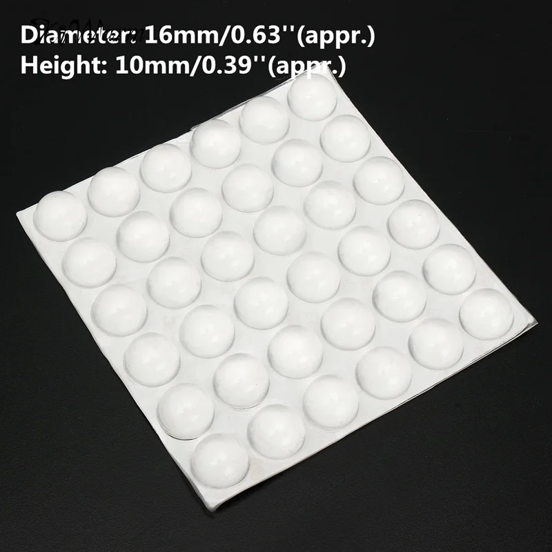 36pcs Self Adhesive Rubber Feet Pad Silicone Transparent Bumpers Door